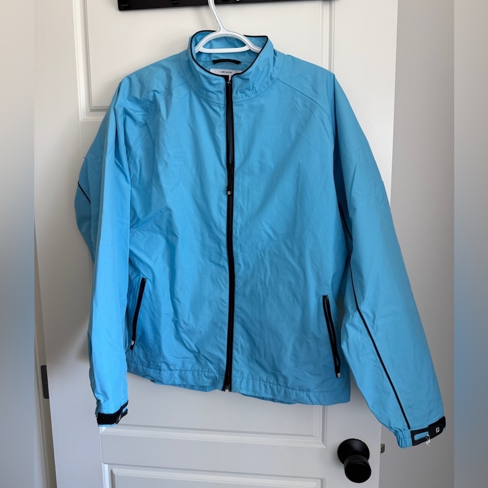 FootJoy Sky Blue Waterproof Windbreaker Golf Jacket
